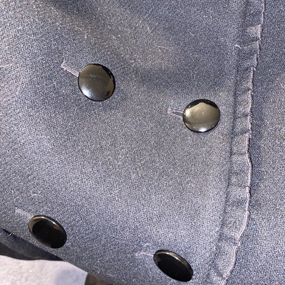 Kate spade ruffle bow back coat size 4 black - Picture 14 of 15